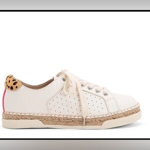 DV by Dolce Vita White Sneakers with Leopard and Pink Accents size 9